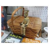 OLD PICNIC BASKET & COVERED ZEBRA
