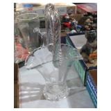 BEAUTIFUL ETCHED GLASS BRIDAL BASKET