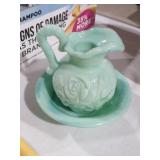 JADEITE STYLE AVON MINI PITCHER & BOWL