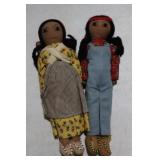 2 VINTAGE INDIGENOUS DOLLS
