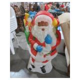 VTG BLACK AMERICANA SANTA  BLOW MOLD - LIGHTED