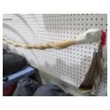 VERY UNUSUAL BARLEY TWIST WALKING CANE W/ FEATHERS