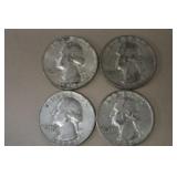 1964 P, (3) 1964 D WASH. QUARTERS 90%