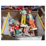 COLLECTION OF  BISQUE CLOWNS