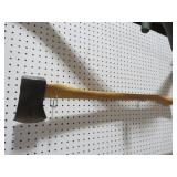 WOOD HANDLE SINGLE BIT AXE