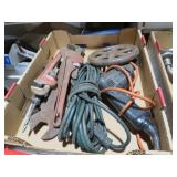 BOX FULL PIPE WRENCHES , CAST IRON VALVE & MISC