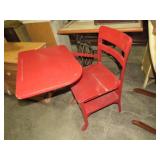 PAINTED SOLID WOOD SCHOOL DESK