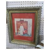 GOLD ORNATE FRAMED N ROCKWELL LITTLE BOY
