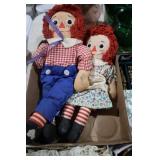 2 RAGGEDY ANN DOLLS