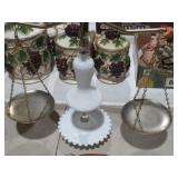 VTG MILKGLASS HOBNAIL SCALES