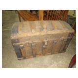 ANTIQUE LIFT TOP DOME TRUNK