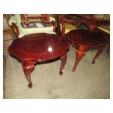 (2) CHERRY SIDE TABLES