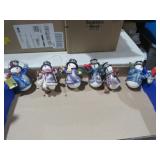 THOMAS KINKADE WINTER WONDERLAND SNOWMAN ORNAMENTS