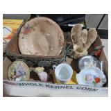 COLL. VTG BOWL, BASKETS, FIGURINES & MISC