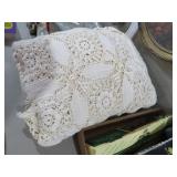 HANDMADE VTG CROCHETED COVERLET