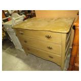 PAINTED ANTIQUE SOLID WOOD 3 DWR CHEST