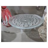 FEDERAL GLASS WINDSOR PATTERN CAKE STAND