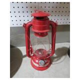 RED METAL BARN LANTERN