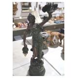 ART NOUVEAU STYLE BRONZE SCULPTURAL LAMP