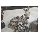 PAIR OF NICE RESIN HOME DECOR ZEBRAS