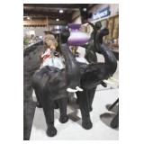 PAIR OF SUPER NICE LEATHER HAND MADE ELEPHANTS