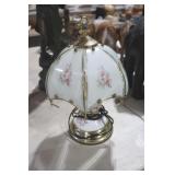 VINTGAE BRASS W/ GLASS SHADES TOUCH LAMP