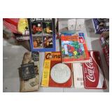 BALL JAR BOOK, COKE PLATE, COINS BOOK, MISC
