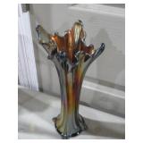 FENTON CARNIVAL GLASS SWUNG VASE