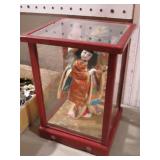 MIS CENTURY PORCELAIN GEISHA DOLL IN DISPLAY CASE