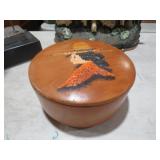 VINTAGE HANDPAINTED WOOD BOX