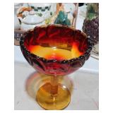 AMBERINA CONSOLE COMPOTE DISH