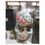 HANDPAINTED ANTIQUE PARLOR LAMP