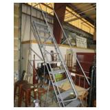 LIKE NEW HEAVY DUTY ROLLING CONFIGURAL LADDER