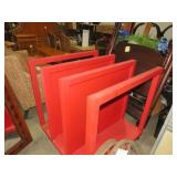 HEAVY DUTY RED METAL WAREHOUSE CART