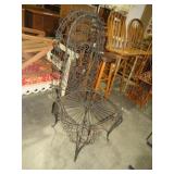 TWISTED METAL WIRE CHAIR PATIO DECOR