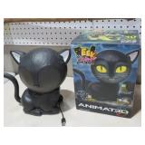 EEK ANIMATED BLACK CAT - (NIB) SINGS ,TALKS ,JOKES