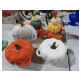 THANKSGIVING CERAMIC CONTAINERS & DECO PUMPKINS