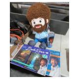 BOB ROSS DOLL, BOOKS, ENERGY DRINK