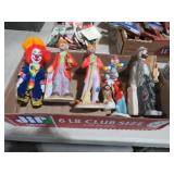 COLLECTION OF BISQUE CLOWNS