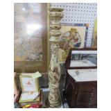 TALL WOOD CANDLE STAND
