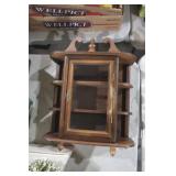 WALL HANGING WOOD 1 DOOR CURIO CABINET