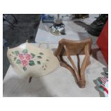 MID CENTURY UMBRELLA & SOLID WOOD WALL SHELF SCONC