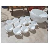 WESTMORELAND PUNCH BOWL & CUPS