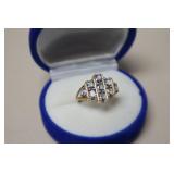 NEW 2.4GR 9K GOLD 1.45CT TANZANITE RING SIZE 6.75