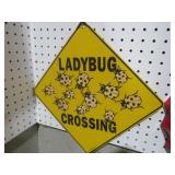 METAL LADYBUG ADV. SIGN