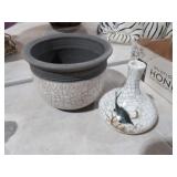 (2) ROKU CRACKLE GLAZED POTTERY