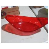 VIKING GLASS? MID CENTURY GLASS CONSOLE BOWL