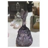VINTAGE FENTON VIOLET BUTTERFLY BELL