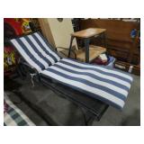 WROUGHT IRON POOLSIDE CHASE LOUNGER W/ PAD