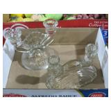 PAIR OF NICE GLASS CANDLEABRAS